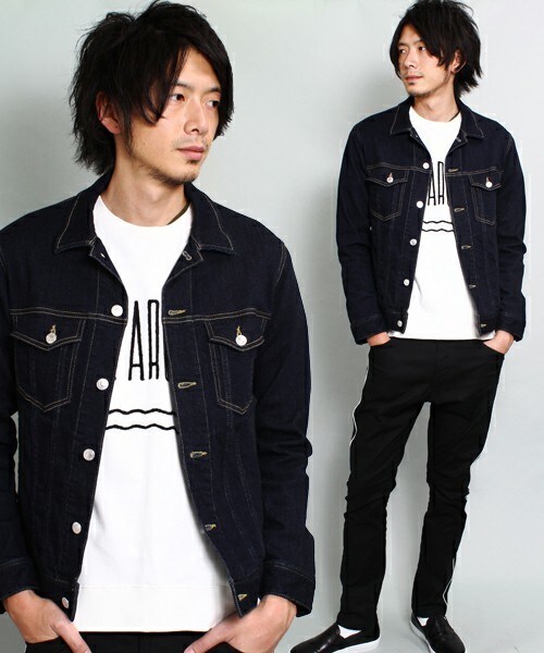 RATTLE TRAP（ラトルトラップ）の「【Smart4月号P-47掲載 山本裕典さん着用】ストレッチデニムジャケット（デニムジャケット・メンズ・ブルー/ネイビー/ブラック・MEDIUM/LARGE/LL）」の2枚目の写真