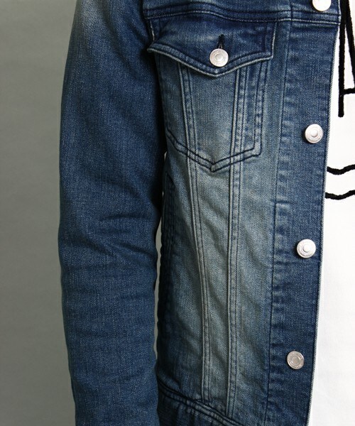 RATTLE TRAP（ラトルトラップ）の「【Smart4月号P-47掲載 山本裕典さん着用】ストレッチデニムジャケット（デニムジャケット・メンズ・ブルー/ネイビー/ブラック・MEDIUM/LARGE/LL）」の7枚目の写真