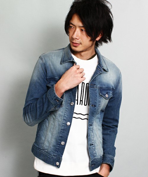 RATTLE TRAP（ラトルトラップ）の「【Smart4月号P-47掲載 山本裕典さん着用】ストレッチデニムジャケット（デニムジャケット・メンズ・ブルー/ネイビー/ブラック・MEDIUM/LARGE/LL）」の3枚目の写真