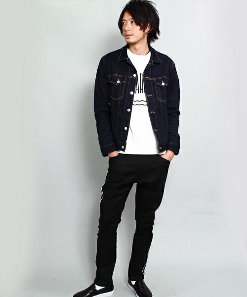 RATTLE TRAP（ラトルトラップ）の「【Smart4月号P-47掲載 山本裕典さん着用】ストレッチデニムジャケット（デニムジャケット・メンズ・ブルー/ネイビー/ブラック・MEDIUM/LARGE/LL）」の8枚目の写真