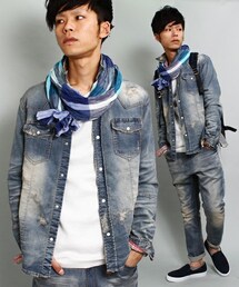 RATTLE TRAP | 【Smart4月号P-48掲載 山本裕典さん着用】クラッシュ加工デニムウエスタンシャツ(シャツ/ブラウス)