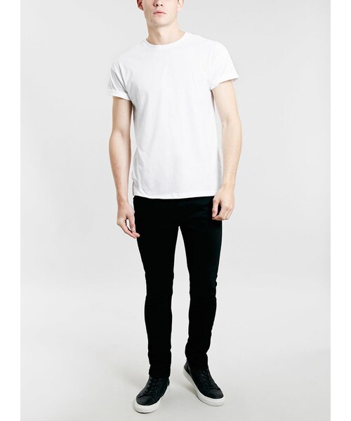 TOPMAN(トップマン)の「Black Stretch Skinny Jeans(デニムパンツ・メンズ・Black・34R/36L/36R/34L/32S/32R/30S/38R/32L/30L/34S/28R/30R/28S)」の2枚目の写真