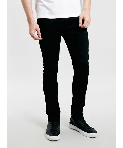 TOPMAN(トップマン)の「Black Stretch Skinny Jeans(デニムパンツ・メンズ・Black・34R/36L/36R/34L/32S/32R/30S/38R/32L/30L/34S/28R/30R/28S)」の1枚目の写真