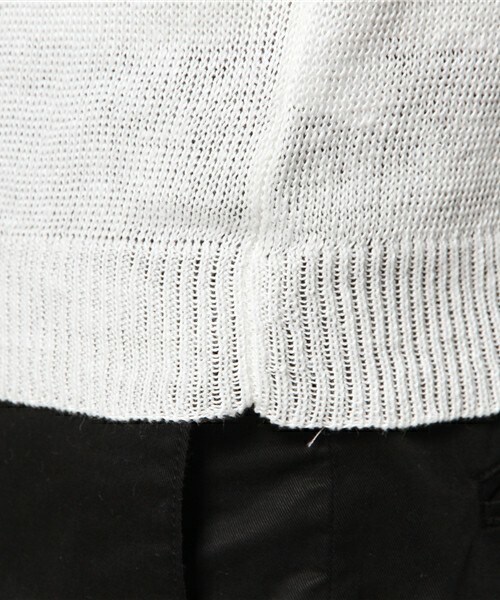 UNION STATION（ユニオンステーション）の「【成宮寛貴さん着用 smart(スマート)6月号 P41掲載商品】 リネンプルオーバーニット（ニット/セーター・メンズ・ホワイト/ブラック/ベージュ/ネイビー・MEDIUM/LARGE/LL）」の10枚目の写真