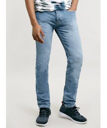 TOPMAN | Light Powder Blue Stretch Skinny Jeans(デニムパンツ)