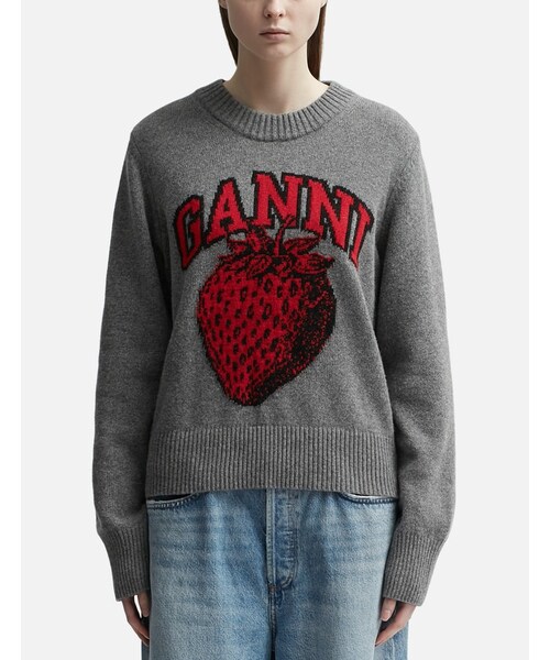 新品 （S）GANNI ガニー セーター ニット いちご ストロベリー いちご Ganni(ガニー) - 海外通販のBUYMA