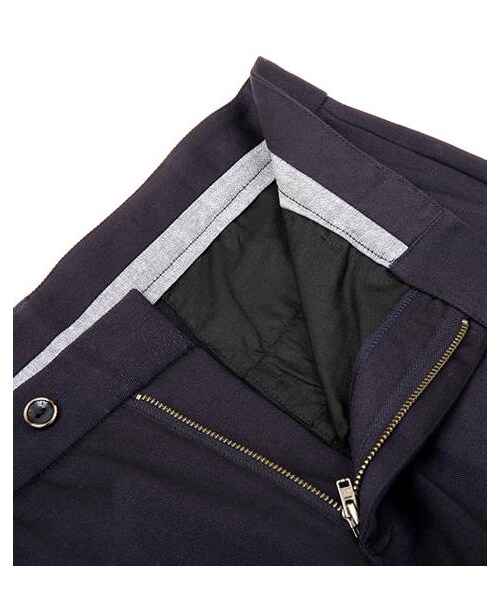 plain-me（プレインミー）の「斜紋棉織彈性休閒卡其長褲（その他・メンズ・深藍・S/M/L）」の4枚目の写真