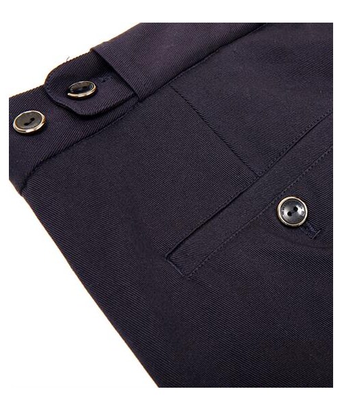 plain-me（プレインミー）の「斜紋棉織彈性休閒卡其長褲（その他・メンズ・深藍・S/M/L）」の7枚目の写真