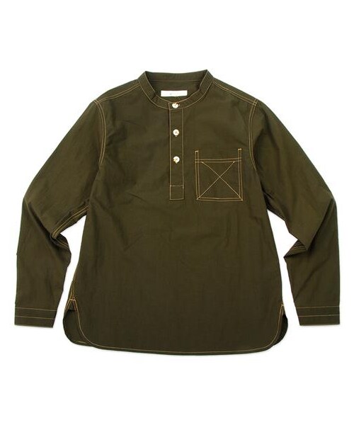 plain-me（プレインミー）の「手感立領套頭襯衫（その他・メンズ・灰/墨綠・S/M/L）」の6枚目の写真