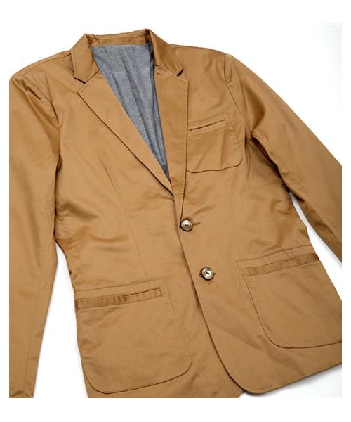 plain-me（プレインミー）の「斜紋棉織彈性休閒西裝外套（その他・メンズ・卡其・S/M/L）」の2枚目の写真