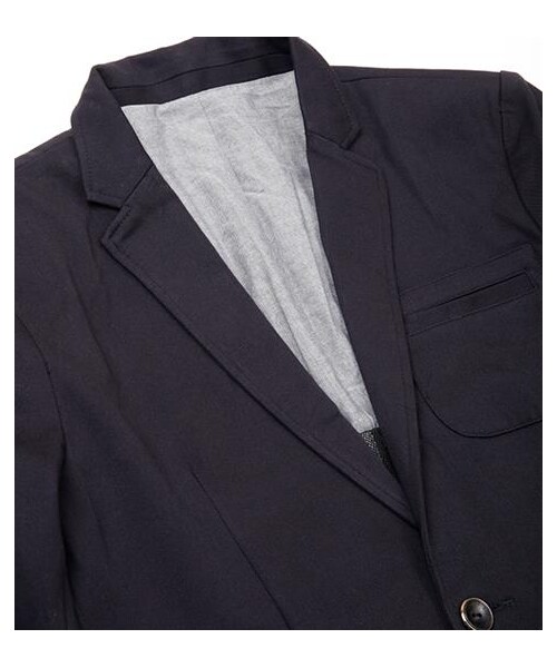plain-me（プレインミー）の「斜紋棉織彈性休閒西裝外套（その他・メンズ・深藍・S/M/L）」の2枚目の写真