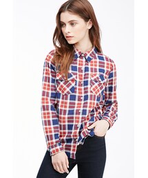 FOREVER 21 | FOREVER 21 Two-Pocket Plaid Shirt(シャツ/ブラウス)