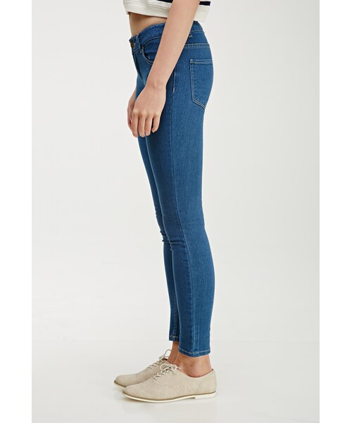 FOREVER 21（フォーエバー トゥエンティーワン）の「FOREVER 21 Low-Rise Skinny Jeans（デニムパンツ・レディース・Medium denim/Denim・27/26/28/29/30/31）」の8枚目の写真