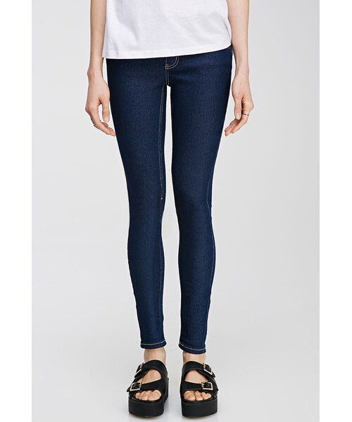 FOREVER 21（フォーエバー トゥエンティーワン）の「FOREVER 21 Low-Rise Skinny Jeans（デニムパンツ・レディース・Medium denim/Denim・27/26/28/29/30/31）」の9枚目の写真