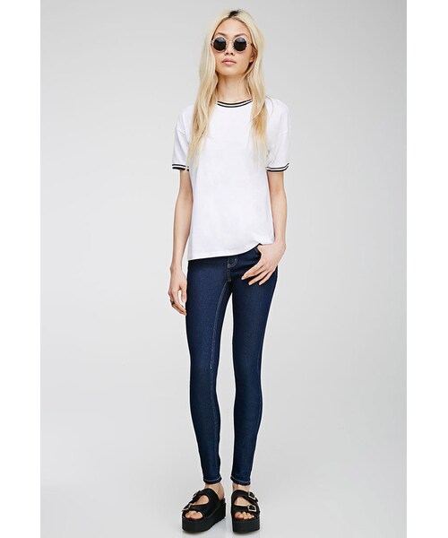 FOREVER 21（フォーエバー トゥエンティーワン）の「FOREVER 21 Low-Rise Skinny Jeans（デニムパンツ・レディース・Medium denim/Denim・27/26/28/29/30/31）」の7枚目の写真