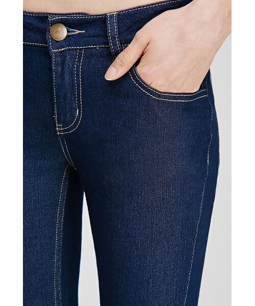 FOREVER 21（フォーエバー トゥエンティーワン）の「FOREVER 21 Low-Rise Skinny Jeans（デニムパンツ・レディース・Medium denim/Denim・27/26/28/29/30/31）」の3枚目の写真