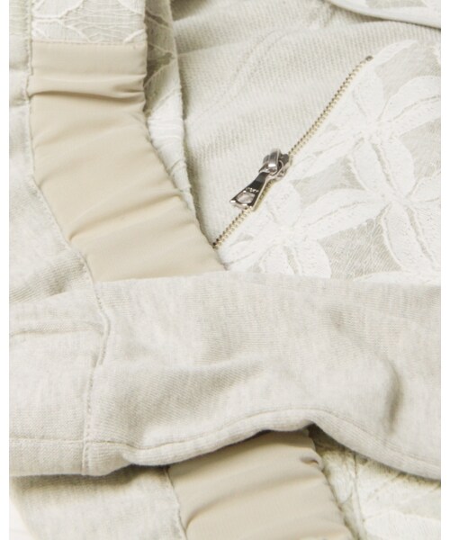 VICKY（ビッキー）の「レースボンディングインレーブルゾン（ジャケット/アウター・レディース・オフホワイト/ネイビー/イエロー・S/M）」の8枚目の写真