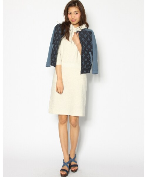 VICKY（ビッキー）の「レースボンディングインレーブルゾン（ジャケット/アウター・レディース・オフホワイト/ネイビー/イエロー・S/M）」の10枚目の写真