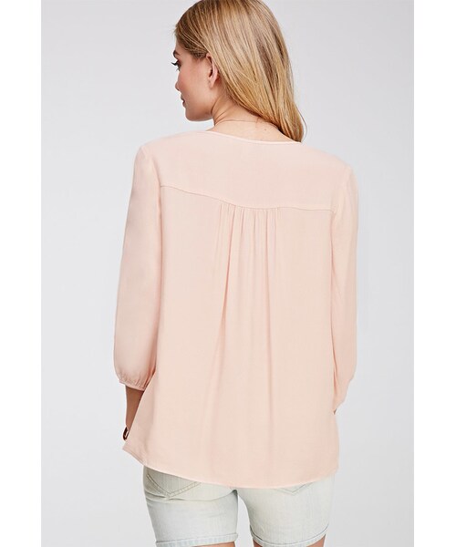 FOREVER 21(フォーエバー トゥエンティーワン)の「FOREVER 21 Beaded Paisley-Embroidered Top(シャツ/ブラウス・レディース・Peach/ivory・Large/X-Small/Medium/Small)」の6枚目の写真