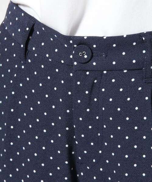 LOWRYS FARM（ローリーズファーム）の「ドットワイドパンツ（パンツ・レディース・ブラック/ネイビー・Ｆ）」の5枚目の写真