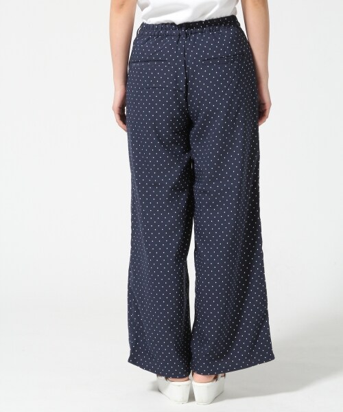 LOWRYS FARM（ローリーズファーム）の「ドットワイドパンツ（パンツ・レディース・ブラック/ネイビー・Ｆ）」の4枚目の写真