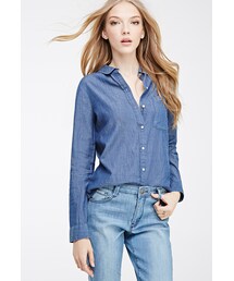FOREVER 21 | FOREVER 21 Chambray Button-Down Shirt(シャツ/ブラウス)