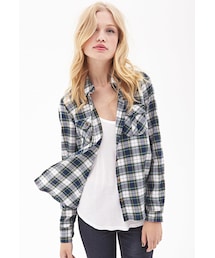 FOREVER 21 | FOREVER 21 Woven Tartan Plaid Shirt(シャツ/ブラウス)