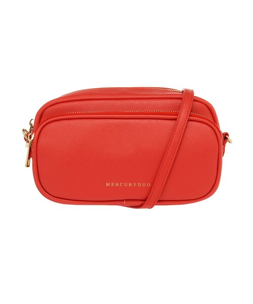 MERCURYDUO（マーキュリーデュオ）の「【GDS】 ダブルポケットショルダーBAG（バッグ・レディース・オフホワイト/レッド/ライトイエロー/シルバー・F）」の5枚目の写真