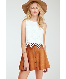FOREVER 21 | FOREVER 21 Floral Crochet Crop Top(Tシャツ/カットソー)