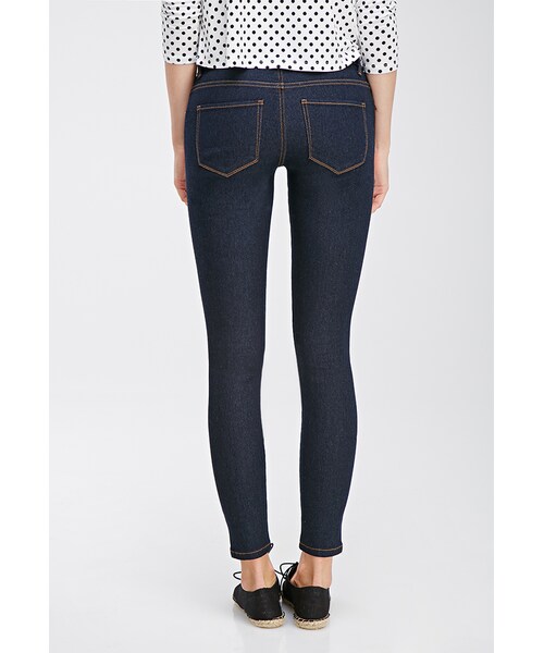 FOREVER 21（フォーエバー トゥエンティーワン）の「FOREVER 21 Mid-Rise Skinny Jeans（デニムパンツ・レディース・Indigo・28/24/25/26/27/29/30）」の3枚目の写真