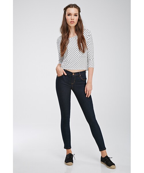 FOREVER 21（フォーエバー トゥエンティーワン）の「FOREVER 21 Mid-Rise Skinny Jeans（デニムパンツ・レディース・Indigo・28/24/25/26/27/29/30）」の2枚目の写真