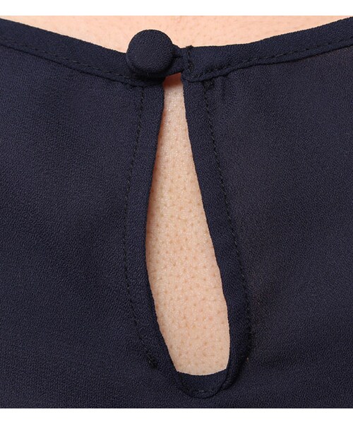 laboratory work（ラボラトリーワーク）の「フロントレース7分袖ブラウス（トップス・レディース・オフホワイト/ネイビー・M）」の10枚目の写真