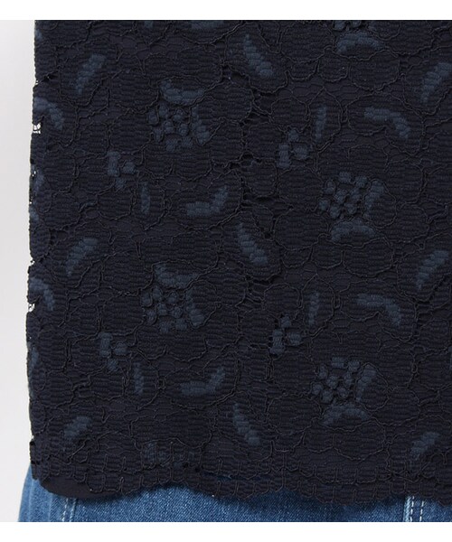 laboratory work（ラボラトリーワーク）の「フロントレース7分袖ブラウス（トップス・レディース・オフホワイト/ネイビー・M）」の8枚目の写真