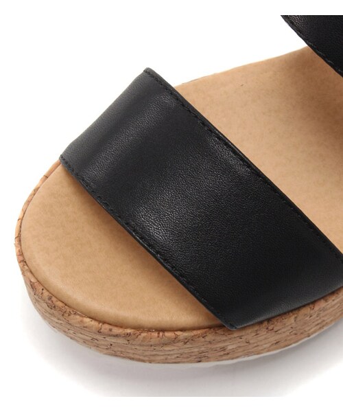 laboratory work（ラボラトリーワーク）の「ダブルベルト厚底ウェッジサンダル（シューズ・レディース・ホワイト/ブラック/シルバー・M/L）」の9枚目の写真