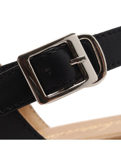 laboratory work（ラボラトリーワーク）の「ダブルベルト厚底ウェッジサンダル（シューズ・レディース・ホワイト/ブラック/シルバー・M/L）」の8枚目の写真