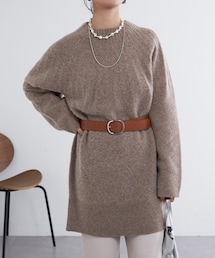 チュニックニットワンピース