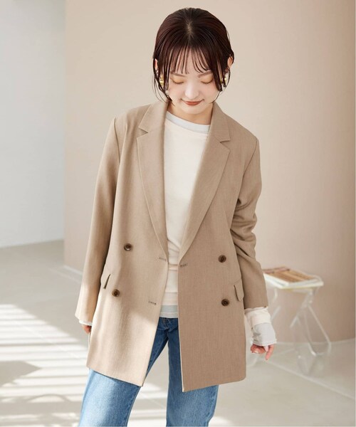 【美品】SLOBE IENA ウォッシャブルツイルダブルジャケット　38 SLOBE IENA｜《追加》ウォッシャブルツイルダブルジャケット