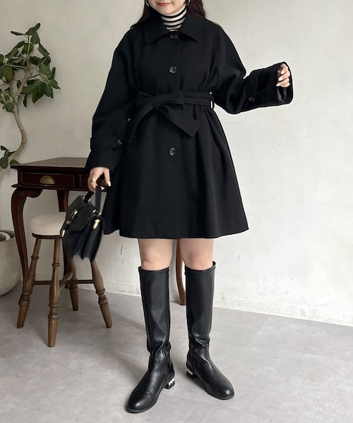 [新品未使用]Prose verse ステンカラーペプラムミドルコート ステンカラーペプラムミドルコート | prose verse(プロズ