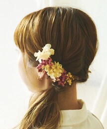 ドライフラワーヘアコーム