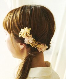 ドライフラワーヘアコーム