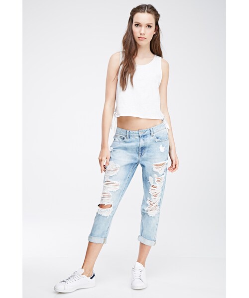 FOREVER 21（フォーエバー トゥエンティーワン）の「FOREVER 21 Self-Tie Tank Top（タンクトップ・レディース・Black/Oatmeal/Heather grey・Medium/Small/Large）」の8枚目の写真