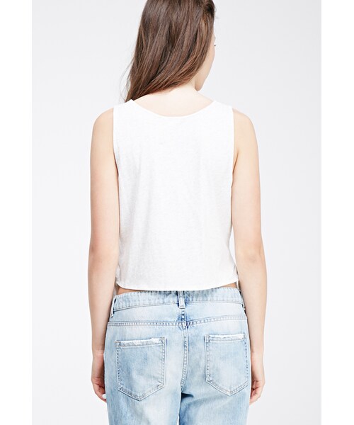 FOREVER 21（フォーエバー トゥエンティーワン）の「FOREVER 21 Self-Tie Tank Top（タンクトップ・レディース・Black/Oatmeal/Heather grey・Medium/Small/Large）」の5枚目の写真