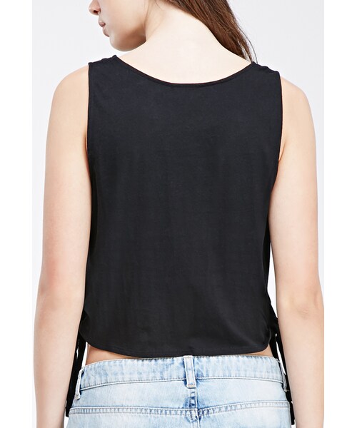 FOREVER 21（フォーエバー トゥエンティーワン）の「FOREVER 21 Self-Tie Tank Top（タンクトップ・レディース・Black/Oatmeal/Heather grey・Medium/Small/Large）」の15枚目の写真