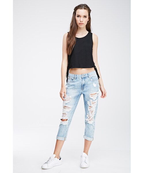 FOREVER 21（フォーエバー トゥエンティーワン）の「FOREVER 21 Self-Tie Tank Top（タンクトップ・レディース・Black/Oatmeal/Heather grey・Medium/Small/Large）」の14枚目の写真
