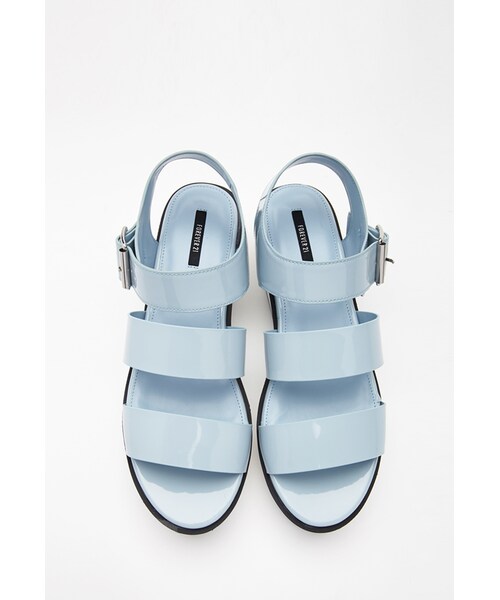 FOREVER 21(フォーエバー トゥエンティーワン)の「FOREVER 21 Faux Leather Flatform Sandals(サンダル・レディース・Navy/Lavender/White/Light blue・8.5/5.5/6.5/7/7.5/8/6/9/10)」の6枚目の写真