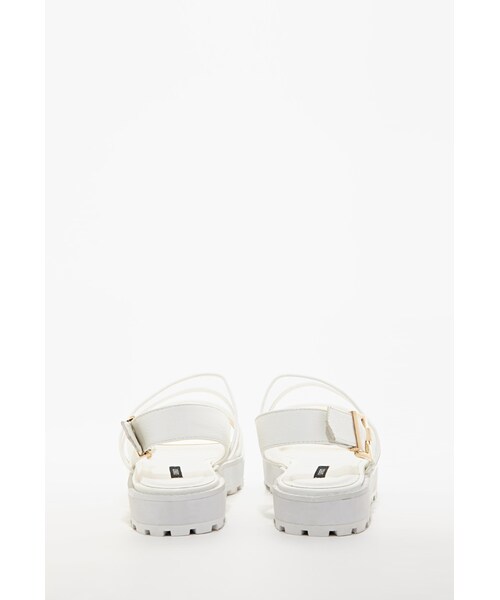 FOREVER 21（フォーエバー トゥエンティーワン）の「FOREVER 21 Mesh-Strap Flatform Sandals（サンダル・レディース・White/Black・8.5/9/6/7/10/5.5/7.5/8/6.5）」の11枚目の写真