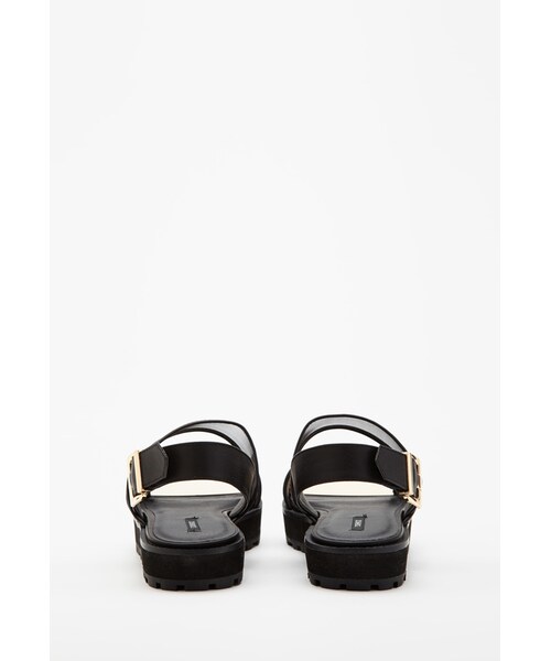 FOREVER 21（フォーエバー トゥエンティーワン）の「FOREVER 21 Mesh-Strap Flatform Sandals（サンダル・レディース・White/Black・8.5/9/6/7/10/5.5/7.5/8/6.5）」の5枚目の写真