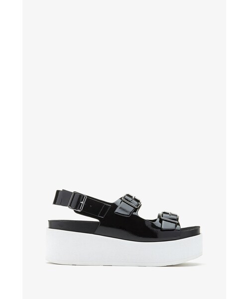 FOREVER 21（フォーエバー トゥエンティーワン）の「FOREVER 21 Buckled Flatform Sandals（サンダル・レディース・Black/Light pink/Silver・8.5/7/9/10/8/5.5/7.5/6.5/6）」の15枚目の写真