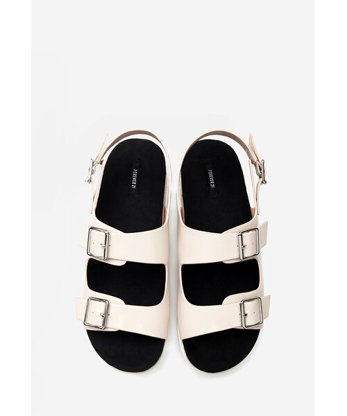 FOREVER 21（フォーエバー トゥエンティーワン）の「FOREVER 21 Buckled Flatform Sandals（サンダル・レディース・Black/Light pink/Silver・8.5/7/9/10/8/5.5/7.5/6.5/6）」の14枚目の写真