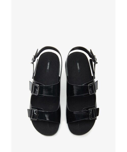 FOREVER 21（フォーエバー トゥエンティーワン）の「FOREVER 21 Buckled Flatform Sandals（サンダル・レディース・Black/Light pink/Silver・8.5/7/9/10/8/5.5/7.5/6.5/6）」の16枚目の写真